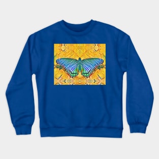 BUTTERFLY BLUE HULLABALOO Crewneck Sweatshirt